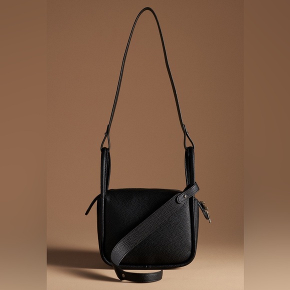 Anthropologie Faux Leather Utility Box Bag in Black NWT - Picture 2 of 11